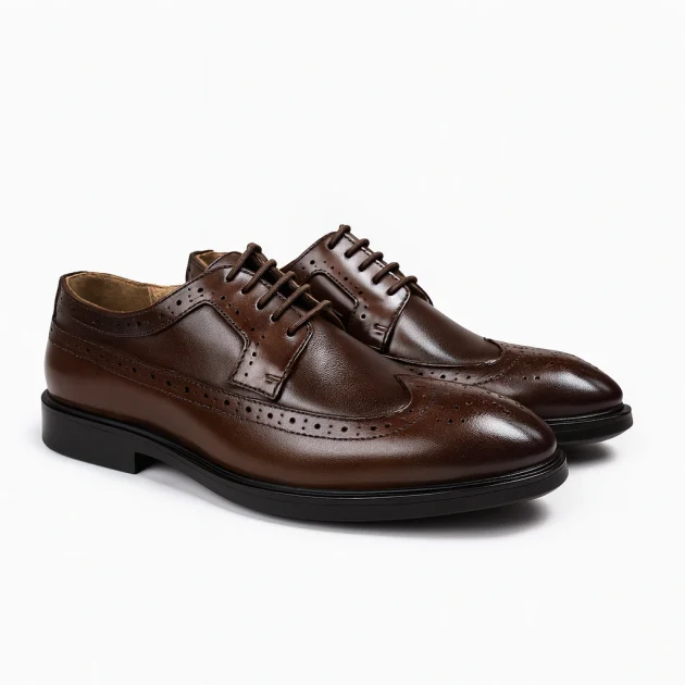 CHAUSSURE BORSALINO EN CUIR MARRON NEGRE